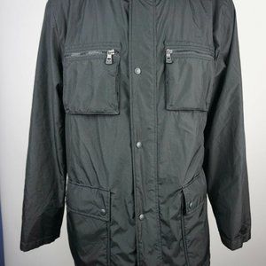Express Men's Coat Jacket Black Hooded Size XL